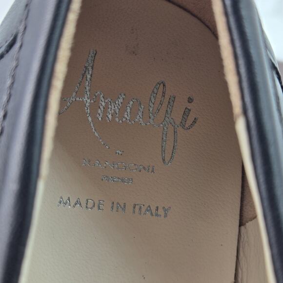 Amalfi by Rangoni Oresie Loafers Black NEW Sz 7.5 Classic Luxury Designer Preppy - Picture 7 of 7